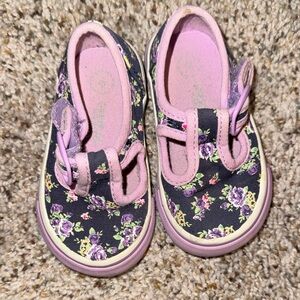 Floral Kids Shoes - Purple and Pink